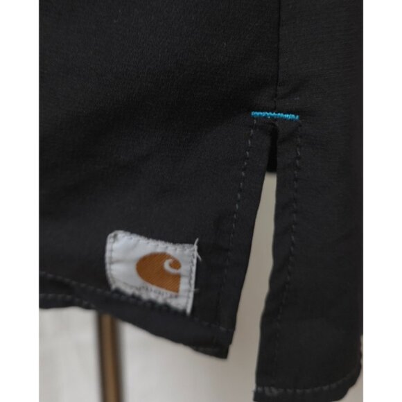 Carhartt Force Womens XL Modern Fit Black Short Sleeve Stretch V-Neck Scrub Top - Picture 14 of 14